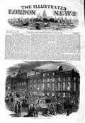 Old Antique Print 1847 London Ball Season Horses Carriages Street Scene 19th