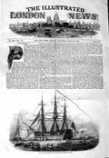 Original Old Antique Print 1847 H.M.S. St. Vincent War Ship Sir Charles Napier