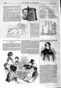 Original Old Antique Print 1847 Clerkenwell Police Office Combe Prize Tankard