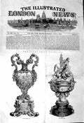 Original Old Antique Print 1847 Ascot Prize Plate Emperor'S Vase Queen'S Horses