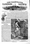 Original Old Antique Print 1847 Fripp Visionary Lady House Door Water Colours