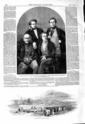 Original Old Antique Print 1847 Duke Constantine Russia Lutke Norfolk Convicts