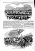 Original Old Antique Print 1847 George'S Pier Liverpool Maudslay Fire Waterloo