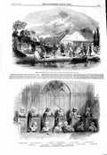 Old Antique Print 1847 Regent'S Park Exchequer Chamber Wilde Pollock Erle 19th