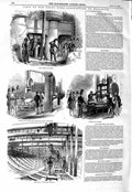 Original Old Antique Print 1847 Duke Constantine Woolwich Foundry Albert Ship