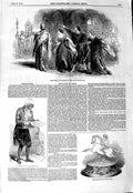 Original Old Antique Print 1847 Deane Cork Passage Railway Music Hall Long Acre