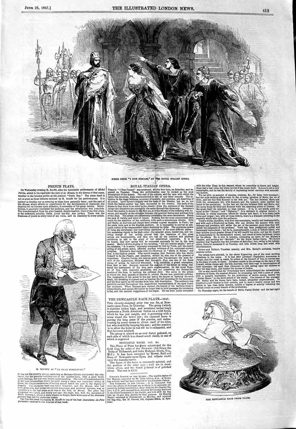 Original Old Antique Print 1847 Deane Cork Passage Railway Music Hall Long Acre
