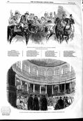 Original Old Antique Print 1847 Queen Prince Wales Alice Duke Wellington Oxford