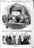 Original Old Antique Print 1847 Installation Cambridge Senate House Chancellor