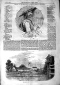 Original Old Antique Print 1847 Boat Race River Thames London Sport Head August