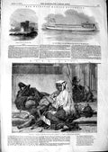 Old Antique Print 1847 Tower Refuge Douglas Bay Boat Crinian Canal Sixtus 19th