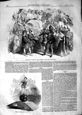 Original Old Antique Print 1847 Vauxhall Gardens Opera Donna Lago Covent 19th