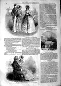 Old Antique Print 1847 Paris Fashion Keeley Surrey Theatre Wootton Chapel 19th