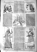 Old Antique Print 1847 Nimroud Marbles British Museum Horses Head Figure 19th