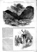Original Old Antique Print 1847 Queen Scotland Pass Glencoe Scotch Bard Royalty