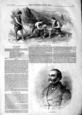 Original Old Antique Print 1847 Lieutenant Munro Cymbeline Sadler'S Wells 19th
