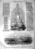Original Old Antique Print 1847 River Gange Steamer Boat Testimonial Jenny Lind