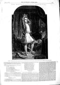 Old Antique Print 1847 Westminster Hall Art Exhibition Prince Wales Crown 19th