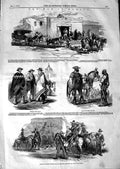 Original Old Antique Print 1847 War Mexico Pulque Shop Acajete Public Hou 19th