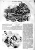 Old Antique Print 1847 Rabbit Netting Epping Forest Police Office London 19th