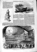 Old Antique Print 1847 Canoe River Clyde Statuette Dorothea Drury Theatre 19th