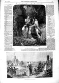 Old Antique Print 1847 Family Church Numa Grotto Egeria Howard Fine Art 19th