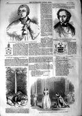 Original Old Antique Print 1847 Archbishop York Barthy Sadler'S Wells Theatre