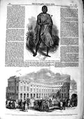 Old Antique Print 1847 Gaika Chief Sandilla Exchange Buildings Liverpool 19th