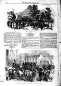 Original Old Antique Print 1847 Funeral Mendelssohn Leipzig Archbish Victorian