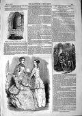 Old Antique Print 1847 Remains Church Mary Overie Southwark Paris Fashion 19th