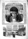 Old Antique Print 1847 Election Archbishop York Cathedral Chapter-House 19th