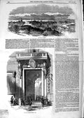 Original Old Antique Print 1847 Panorama Zurich Civic Guard House Rome Italy