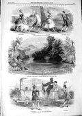 Original Old Antique Print 1847 Christmas Theatre Lyceum Drury Haymarket Keeley