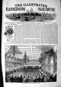Original Old Antique Print 1848 Grand Soiree Glasgow Athenaeum Scotland 19th