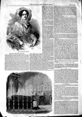 Original Old Antique Print 1848 Madame Adelaide D'Orleans Chapelle Victorian