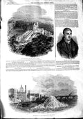 Original Old Antique Print 1848 Madame Adelaide Chateau Randan Explosion Thames