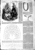 Old Antique Print 1848 Paris Fashion Moitie Pelote Bande Plomb Clochette 19th