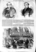 Original Old Antique Print 1848 Bishop Hereford Hampden Merewether Bow Church