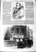 Original Old Antique Print 1848 Rev. Dr. Lee Bishop Manchester Whitehall Chapel