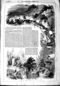 Original Old Antique Print 1848 Kaffir War Massacre British Officers Kaffirland