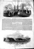Original Old Antique Print 1848 Portuguese Cortes Fort Town Chagres Victorian