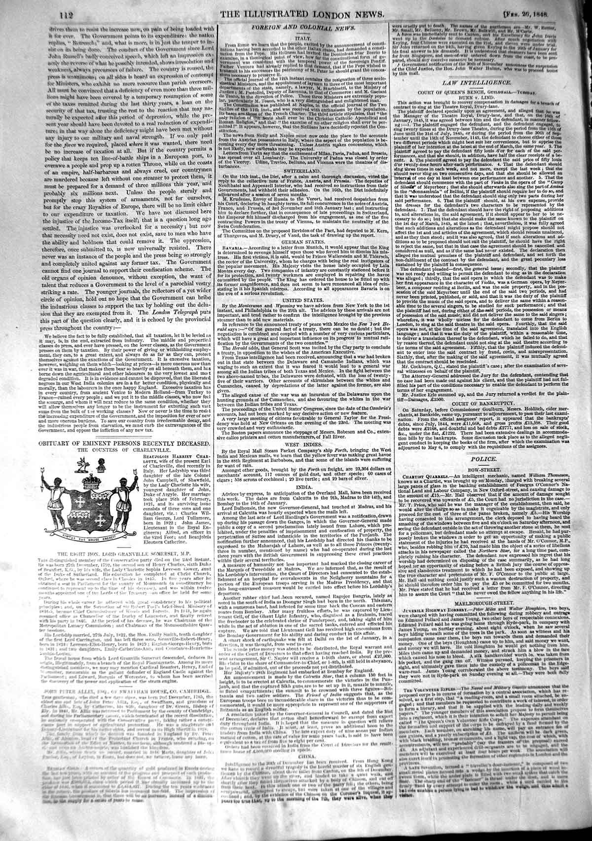 Original Old Antique Print 1848 Soiree Whittington Club Whale Folkestone 19th