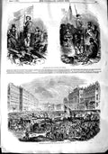 Original Old Antique Print 1848 Siers Barricades French Revolution Mon Victorian