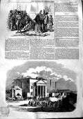 Original Old Antique Print 1848 French Revolution Wounded Siers Barrier Denis