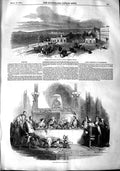 Original Old Antique Print 1848 View Naples Chiaja Quay Louis Philippe Cl 19th