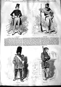 Original Old Antique Print 1848 French Revolution Garde Mobile Armed Victorian