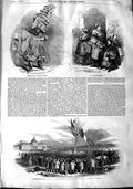 Old Antique Print 1848 Champ De Mars Liberty Flag Newsvender Boulevards 19th