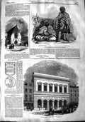Original Old Antique Print 1848 Piccadilly Museum Geology Arabs Wesleyan Chapel