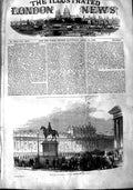 Original Old Antique Print 1848 Bank England State Defence Statue Building 19th