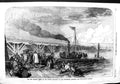 Original Old Antique Print 1848 Holland Ferry River Humber Manchester Victorian